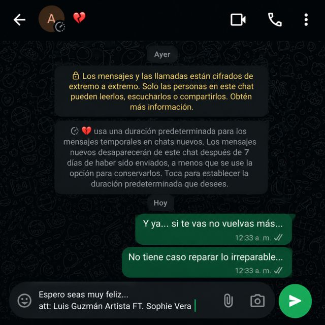 Luis Guzmán Artista - 'Espero seas muy feliz (feat. Sofía Vera)' [Ringtone]