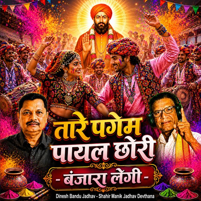 Dinesh Bandu Jadhav - 'Taare Pagem Payal Chhori Banjara Lengi (Live) (feat. Shahir Manik Jadhav Devthana)' [Ringtone]