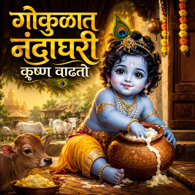 Nisha Mahajan - 'Gokulat Nandaghari Krushna Wadhto' [Ringtone]