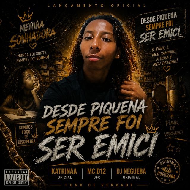 DJ NEGUEBA ORIGINAL - 'DESDE PIQUENA SEMPRE FOI SER EMICI BRAZILIAN PHONK (feat. MC D12 OFICIAL & KATRINAA OFICIAL & NG HITS)' [Ringtone]