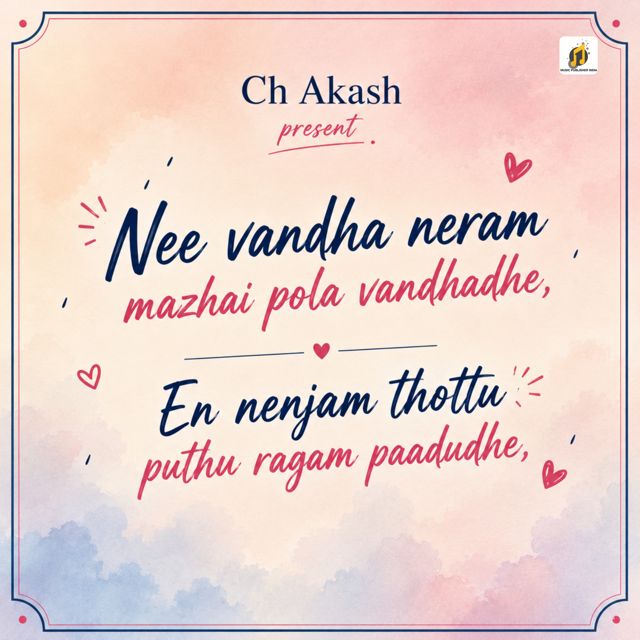 CH Akash - 'Nee Vandha Neram Mazhai Pola Vandhadhe (feat. Sruthi Mishra)' [Ringtone]
