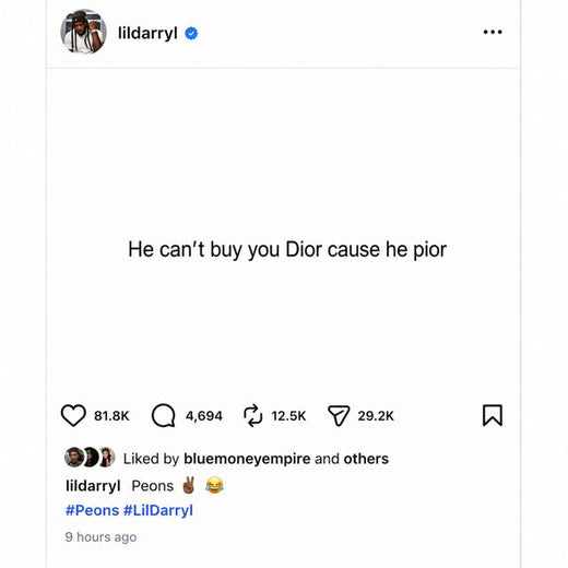 Lil Darryl - 'Peons (feat. BlackMayo)' [Ringtone]