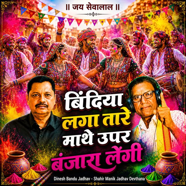 Dinesh Bandu Jadhav - 'Bindiya laga tare mathe upar Banjara Lengi (Live) (feat. Shahir Manik Jadhav Devthana)' [Ringtone]