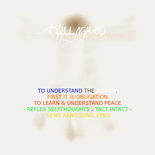 CSillagkod - 'TO UNDERSTAND THE WORLD, FIRST IT IS OBLIGATION TO LEARN & UNDERSTAND PEACE - REFLEX SELFTHOUGHTS TACT INTACT - SENGSANG' [Ringtone]