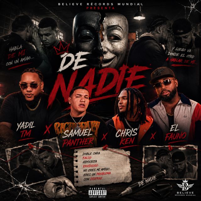 Samuel Panther - 'De Nadie (feat. Chris Ken & Yadil TM & El Fauno)' [Ringtone]