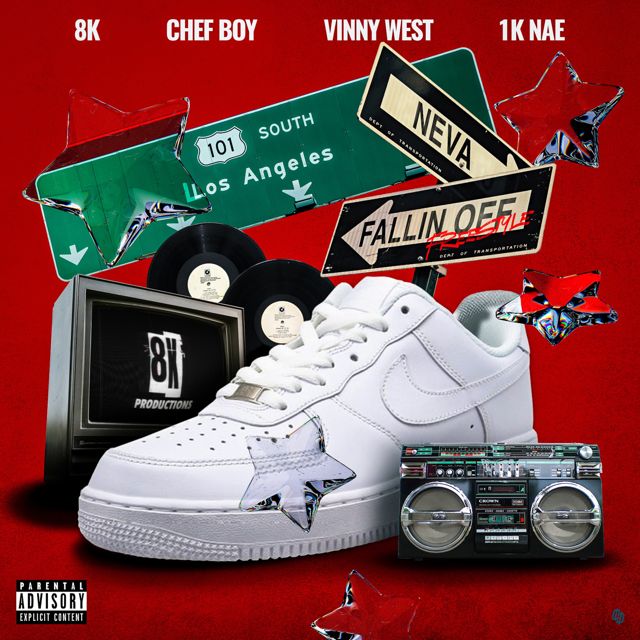 8K - 'Neva Fallin Off Freestyle (feat. 1K Nae) (feat. Chef Boy, Vinny West, 1K Nae)' [Ringtone]