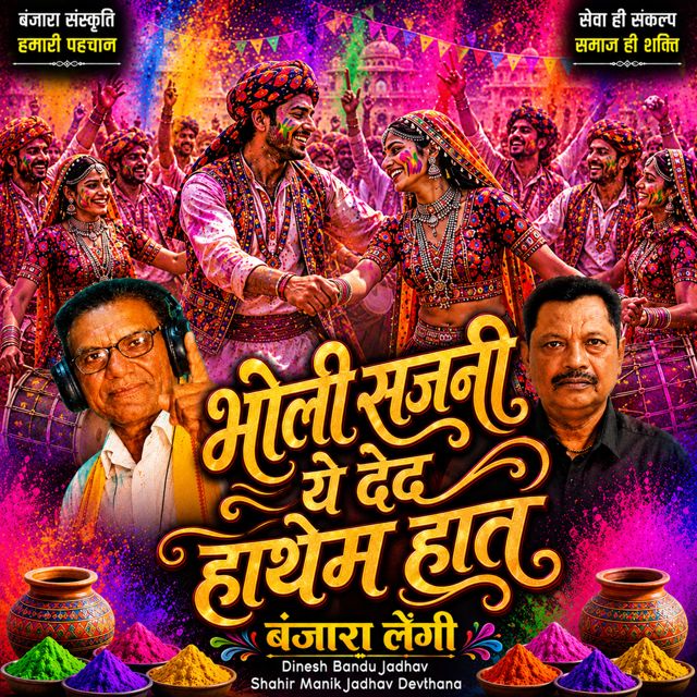 Dinesh Bandu Jadhav - 'Bholi Sajani ye Ded Hatem Hath Banjara Lengi (Live) (feat. Shahir Manik Jadhav Devthana)' [Ringtone]