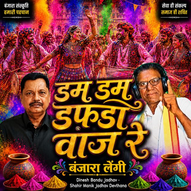 Dinesh Bandu Jadhav - 'Dam Dam Dafada Vaaj Re Banjara Lengi (Live) (feat. Shahir Manik Jadhav Devthana)' [Ringtone]