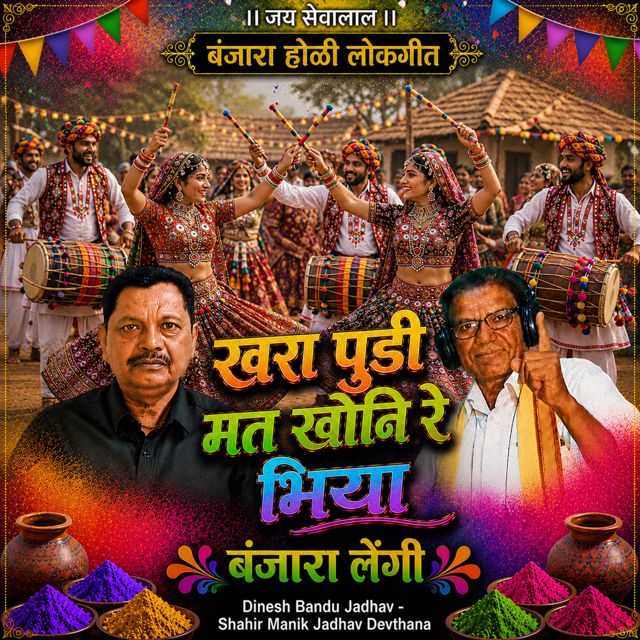 Dinesh Bandu Jadhav - 'Khara Pudi Mat khoni re bhiyya Banjra Lengi (Live) (feat. Shahir Manik Jadhav Devthana)' [Ringtone]